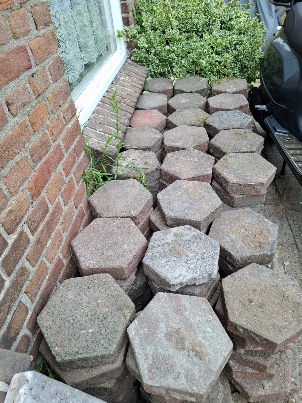 tuintegels gratis, Ophalen, Gebruikt, Beton, Terrastegels