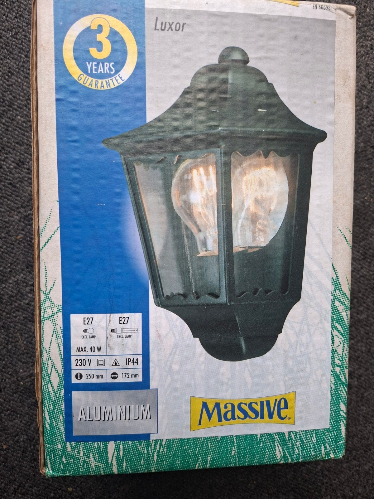 Massive buitenwandlamp, Tuin en Terras, Verzenden, Minder dan 50 watt, Wandlamp, Aluminium