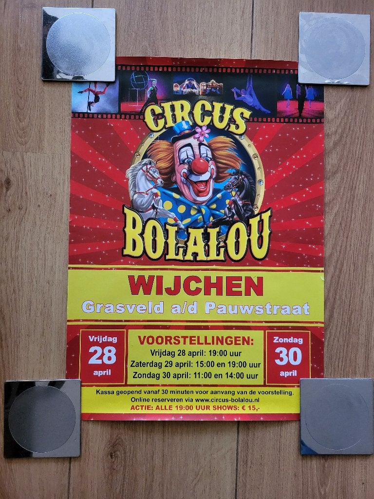 Circus Bolalou Wijchen Poster - April 2023, Ophalen of Verzenden, A1 t/m A3, Overige onderwerpen, Rechthoekig Staand
