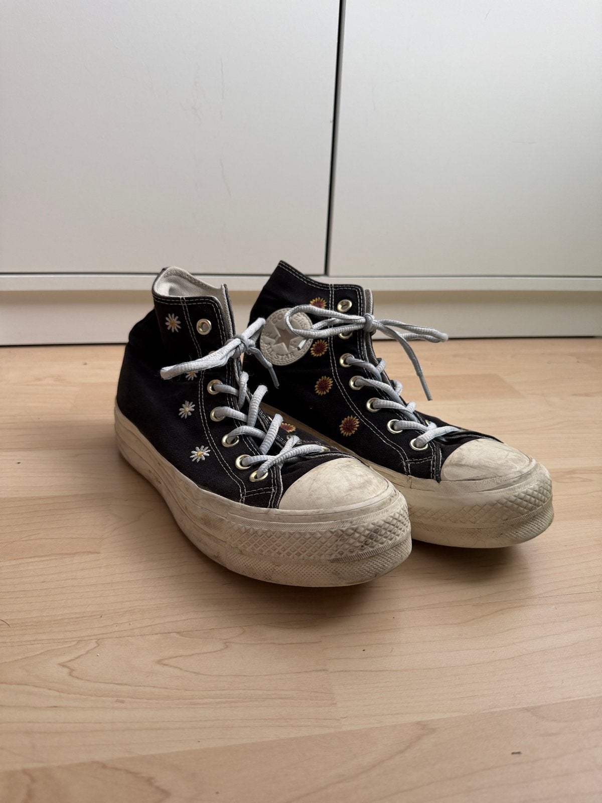 Converse Chuck Taylor All Star Platform Florals - maat 38, Zwart, Ophalen of Verzenden, Sneakers of Gympen, Gedragen