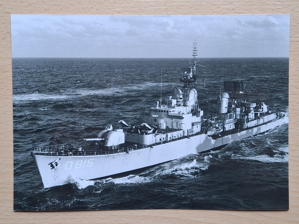Foto marine: onderzeebootjager D815 Hr Ms Overijssel, Verzenden, Marine, Nederland, Foto of Poster