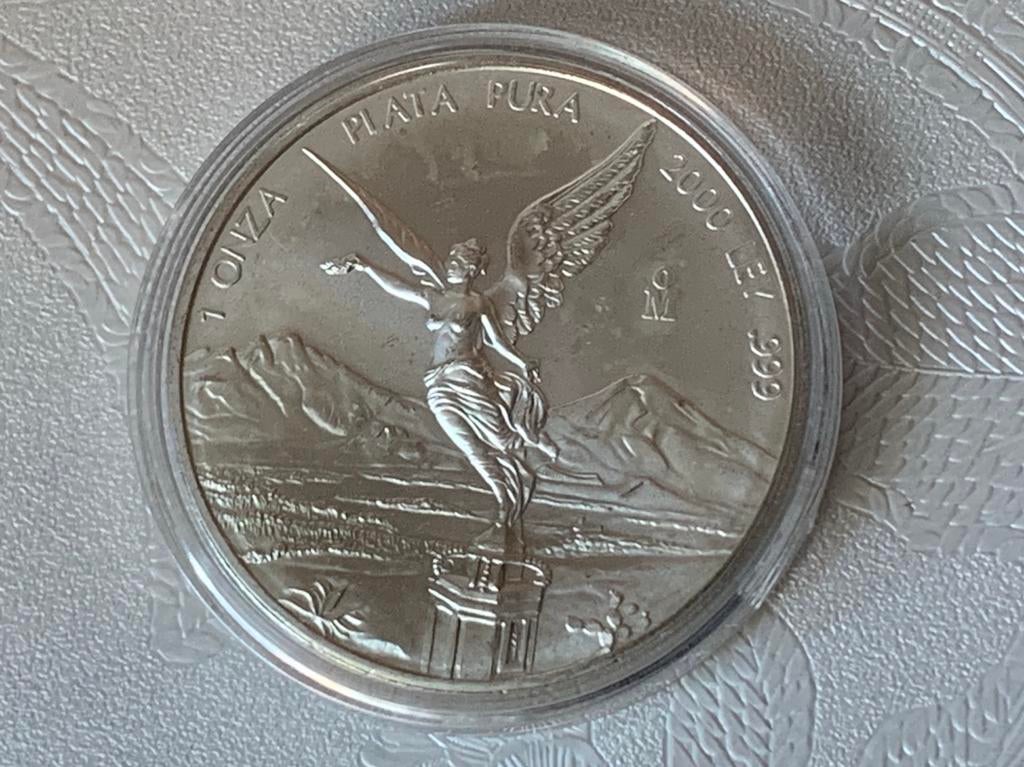 Libertad 1 oz prachtig zilver uit het jaar 2000 schaars, Postzegels en Munten, Munten | Amerika, Ophalen of Verzenden, Noord-Amerika