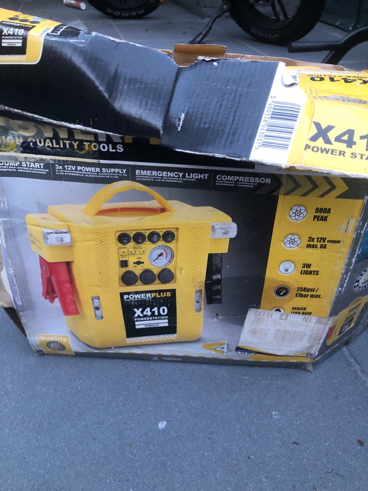 Powerplus X410 Powerstation Jumpstarter Compressor, Auto diversen, Jumpstarters, Ophalen of Verzenden, Gebruikt