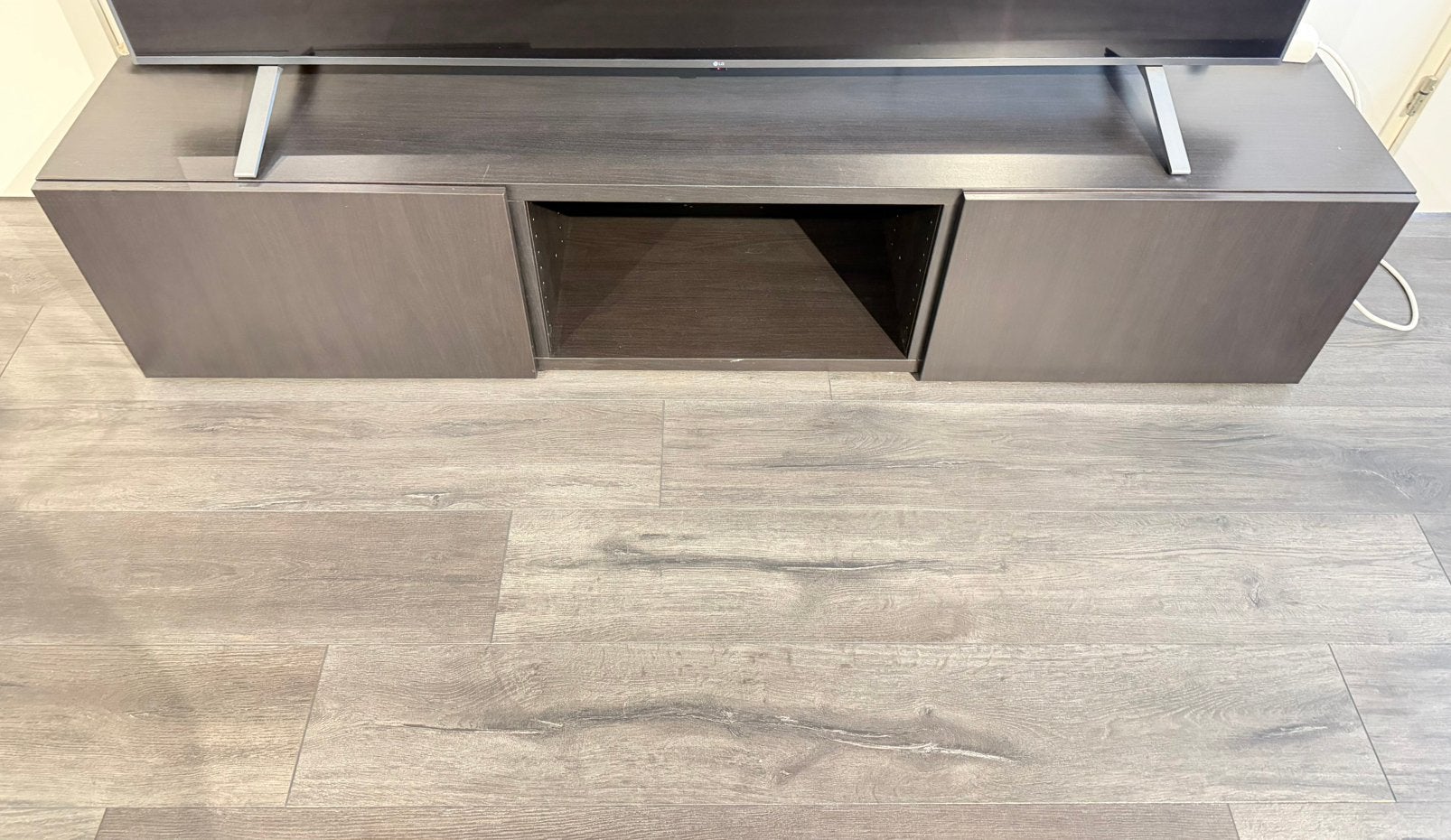 IKEA BESTÅ TV meubel 180 cm – zwart, Ophalen, 25 tot 50 cm, 150 tot 200 cm, Minder dan 100 cm