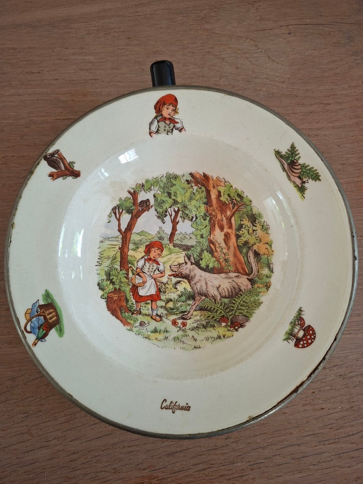 Vintage Benraad Roodkapje warmhoudbord - jaren '50, Ophalen of Verzenden