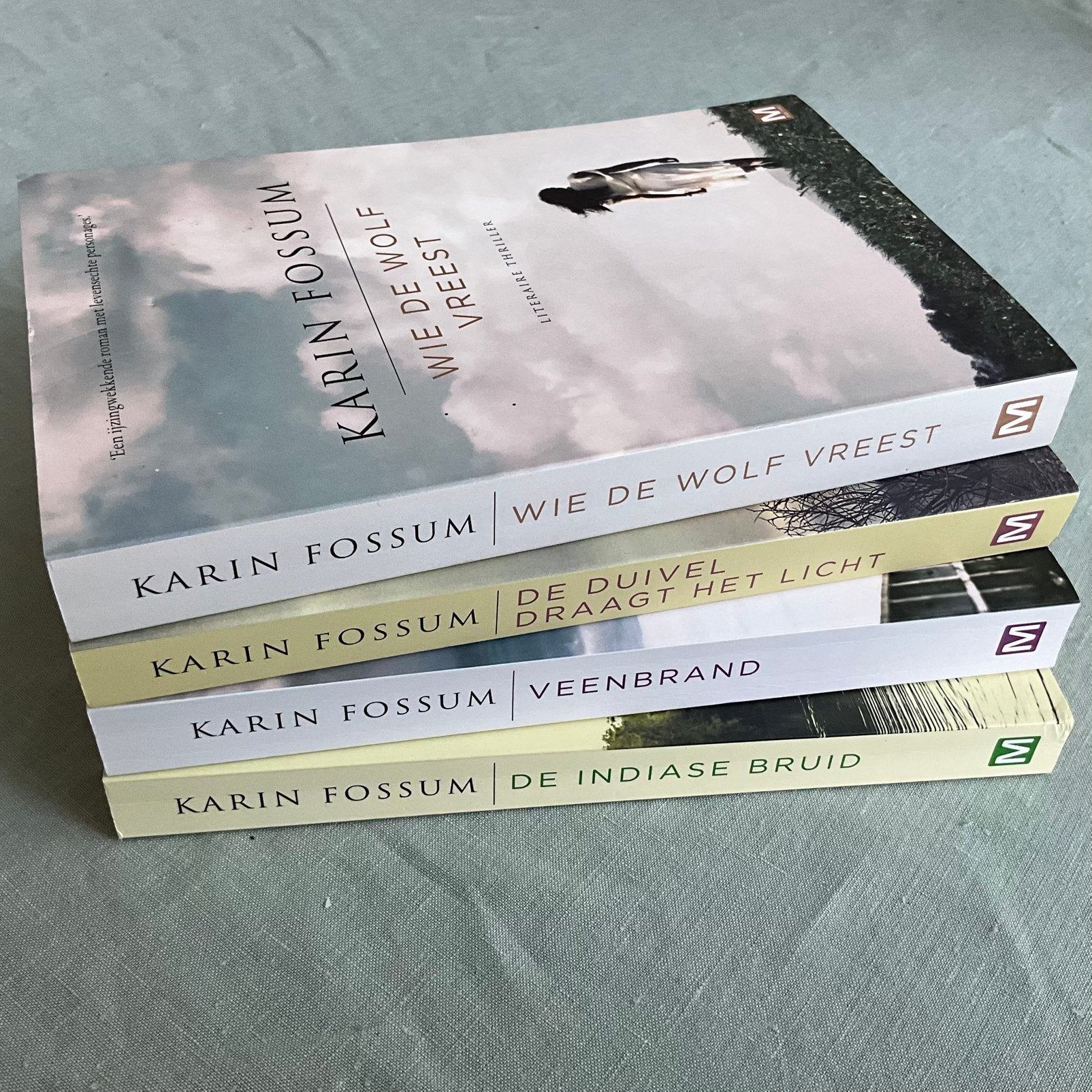 Karin Fossum Thriller Boeken Set - 4 Scandinavische Misdaadr, Ophalen, Zo goed als nieuw, Scandinavië