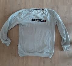 Moncler Trui Lichtblauw met Logo, Moncler, Ophalen of Verzenden, Zo goed als nieuw, Maat 48/50 (M)