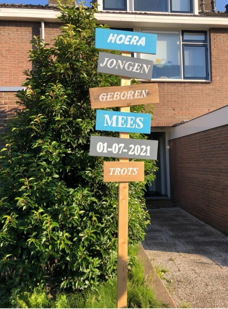 Gepersonaliseerd Houten Geboortebord  – Uniek & Handgemaakt, Kinderen en Baby's, Kraamcadeaus en Geboorteborden, Nieuw, Geboortebord