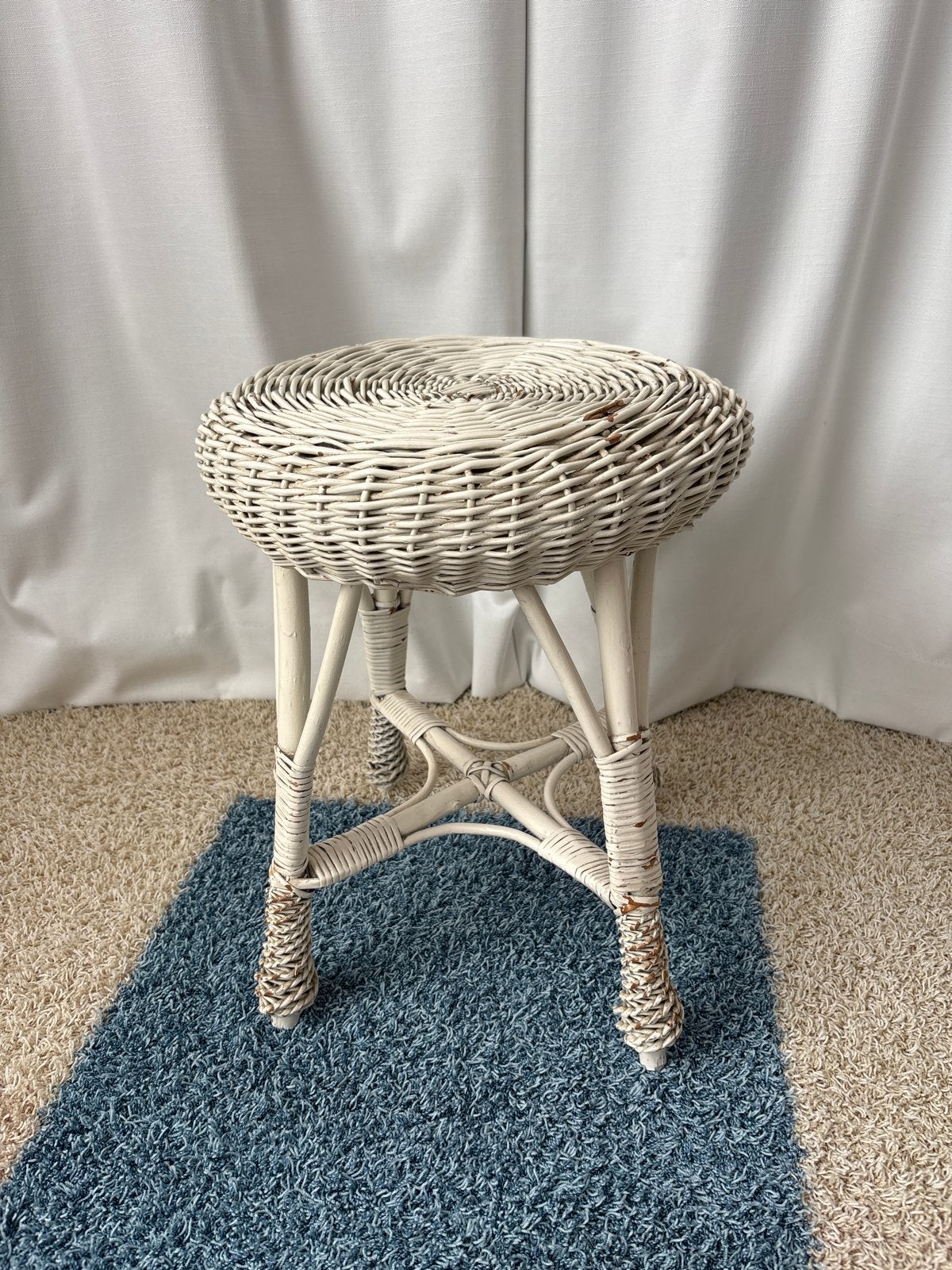 Ibiza Bali stijl krukje - 45cm hoog, 37cm doorsnede, Ophalen, Gebruikt, Overige materialen