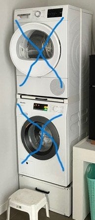 lade en tussen rek voor wasmachine droger opstelling, Witgoed en Apparatuur, Ophalen, Zo goed als nieuw