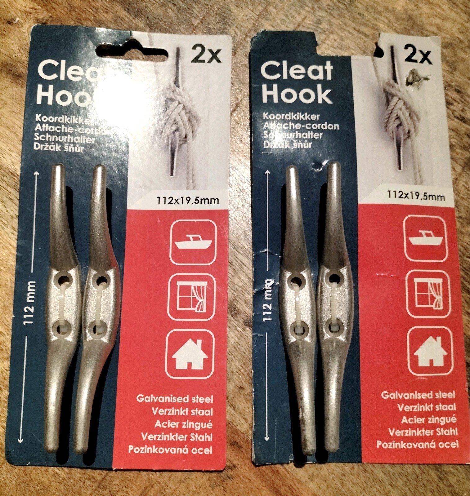 4x Nieuwe Koordkikker / Cleat Hook - Verzinkt Staal, Watersport en Boten, Ophalen of Verzenden, Nieuw, Overige typen