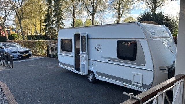 Fendt Bianco Selection 465 SFB 2017 Mover voortent, Caravans en Kamperen, Caravans, Rondzit, 7 tot 8 meter, Particulier, Vast bed