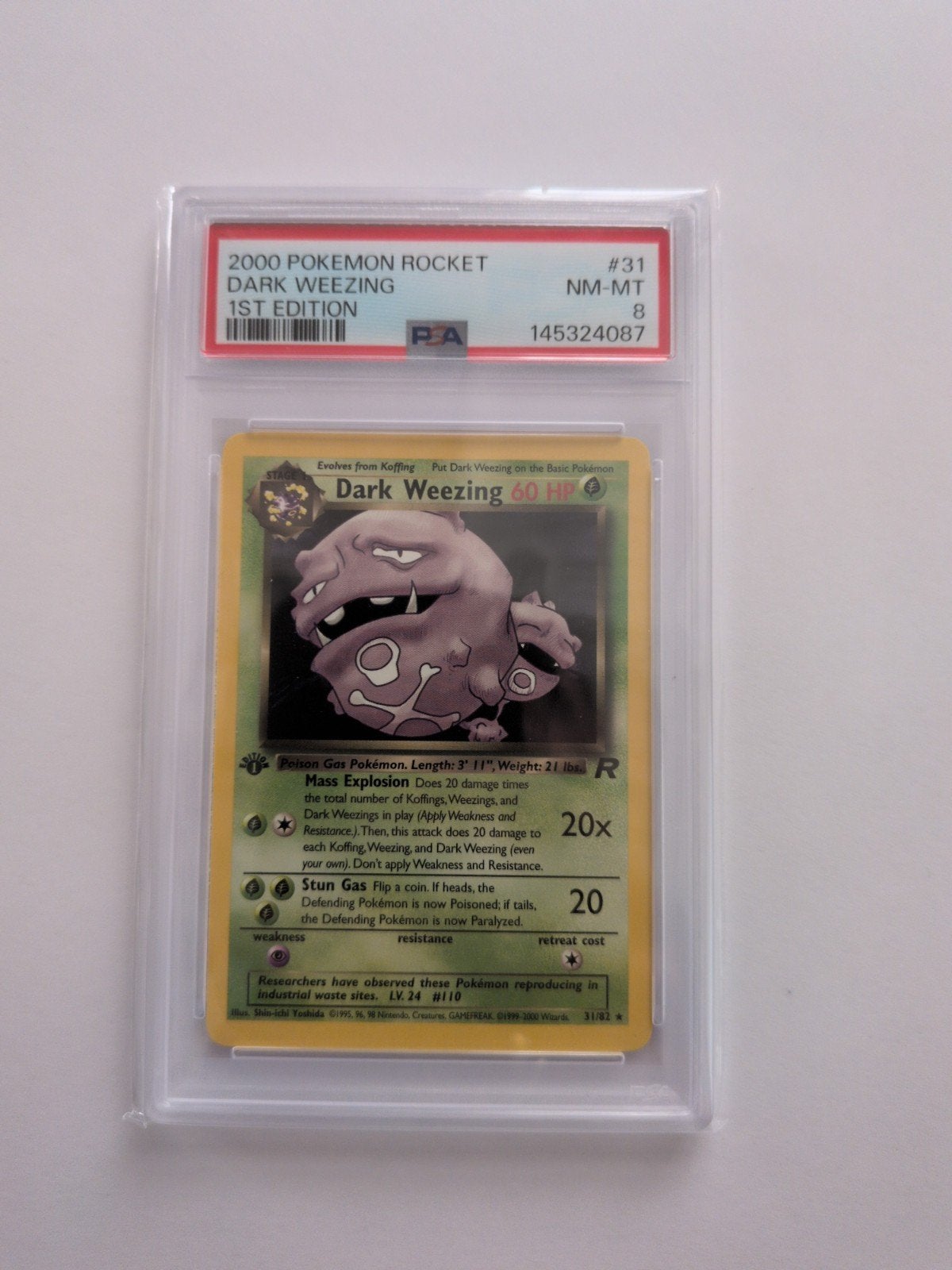 Dark weezing #31 1st edition PSA 8, Ophalen of Verzenden, Zo goed als nieuw, Losse kaart