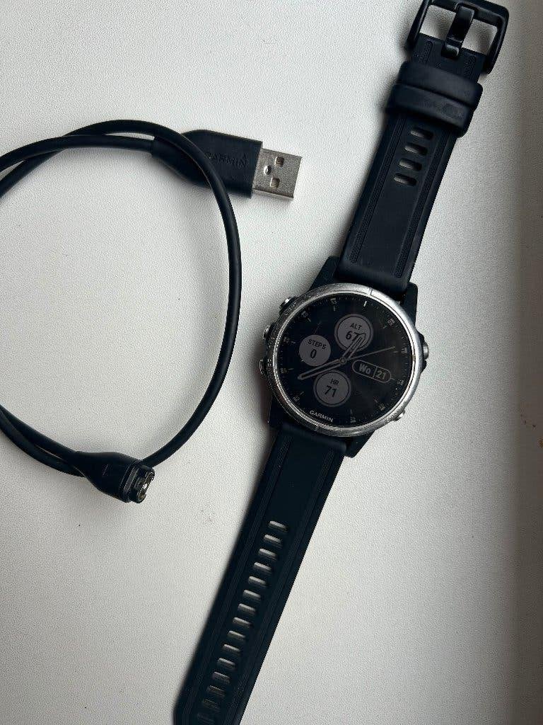 Garmin Fenix 5S plus, Gebruikt, Stappen, Zwart, Garmin