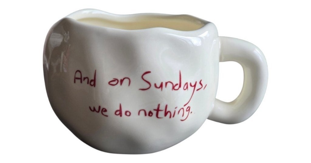 Nieuw, MUGGIES, mok And on Sundays we do nothing, Overige merken, Muggies, Nieuw, Ophalen of Verzenden