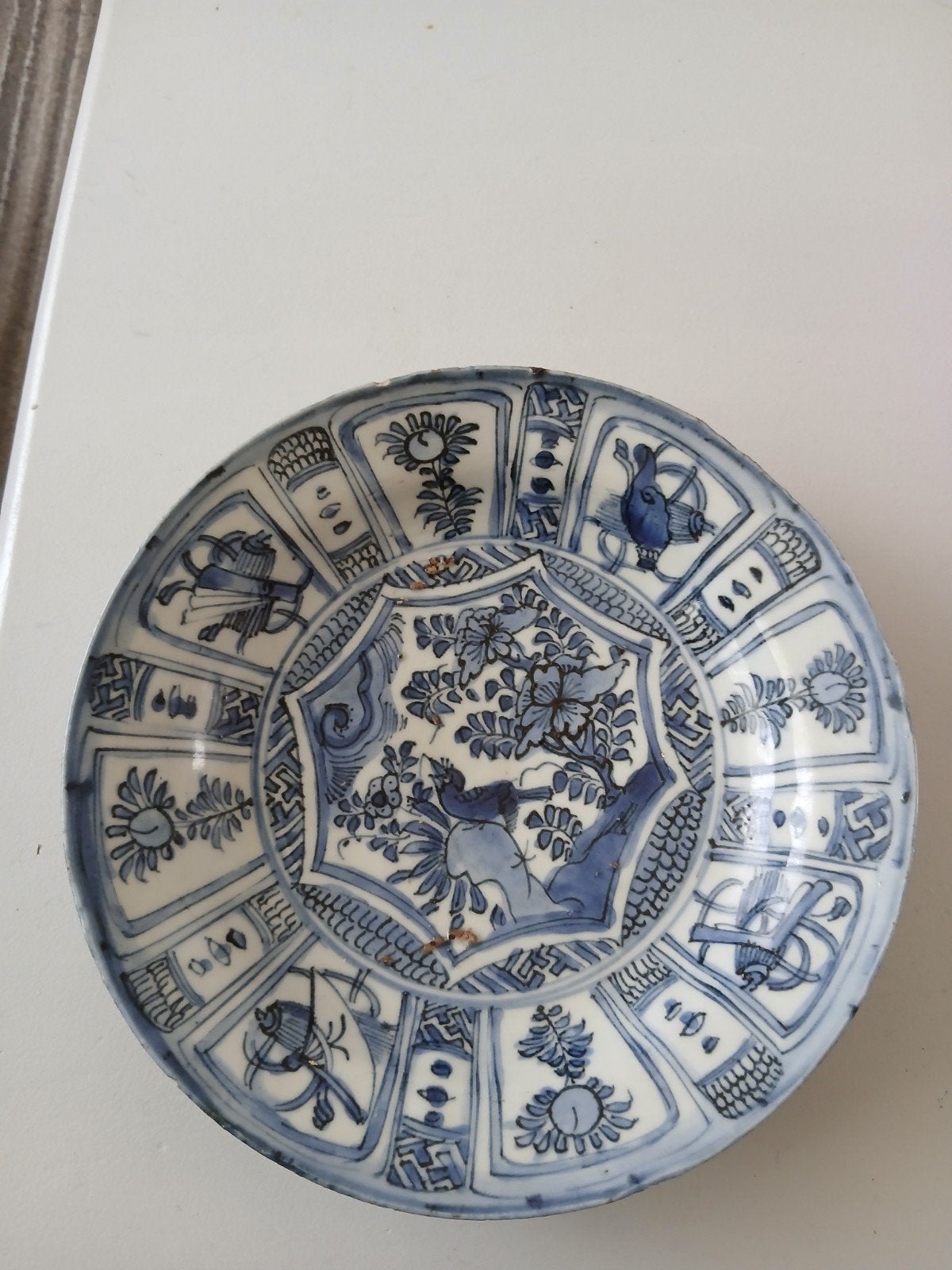 Chinees bord Wanli bord lage kom klapmuts 17e eeuw ?, Ophalen of Verzenden
