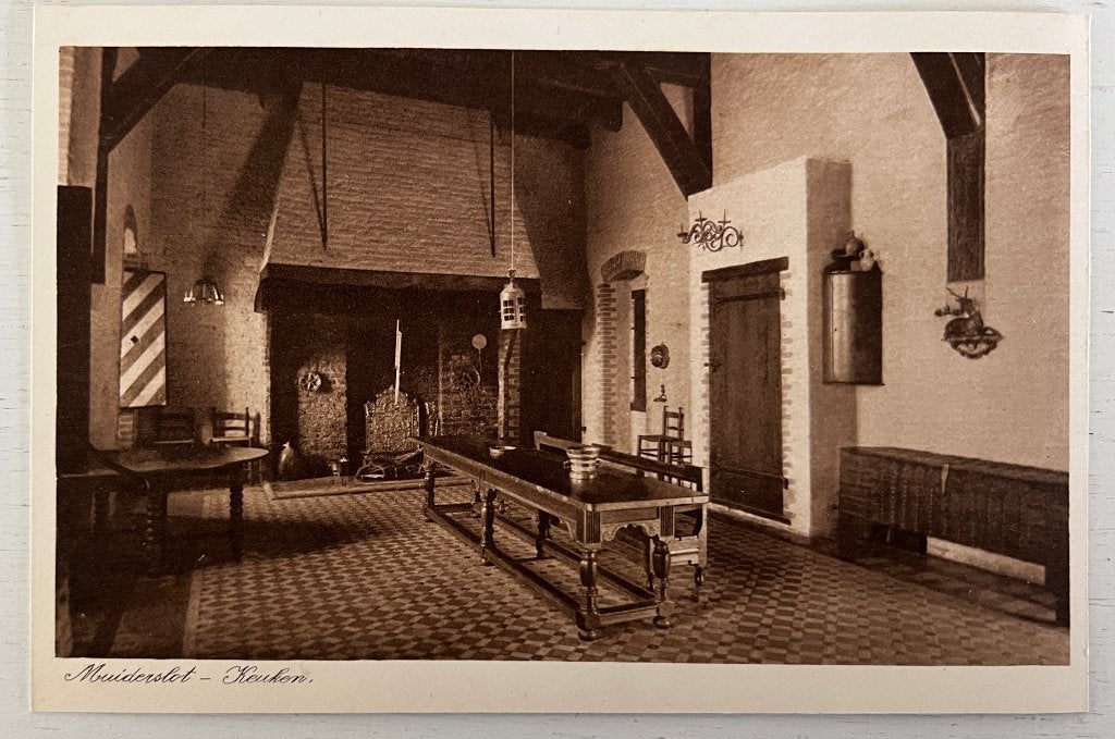 Oude Ansichtkaart  -  Muiderslot - Keuken, Verzamelen, Ansichtkaarten | Nederland, Ophalen of Verzenden, Ongelopen, Noord-Holland
