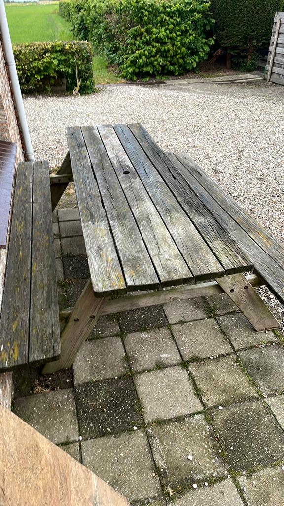 Gratis picknicktafel, Ophalen, Gebruikt, Rechthoekig, Hout