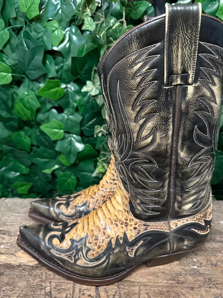 zo goed als Nieuwe python leren laarzen van Sendra maat 43, Kleding | Heren, Schoenen, Sendra, Bruin, Boots, Ophalen of Verzenden