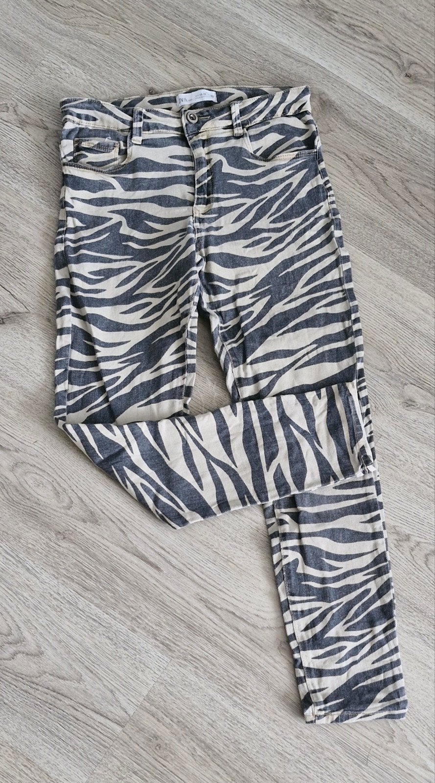 Zara Zebra Print Jeans - Maat 152, Kinderen en Baby's, Broek, Meisje, Ophalen of Verzenden, Zo goed als nieuw