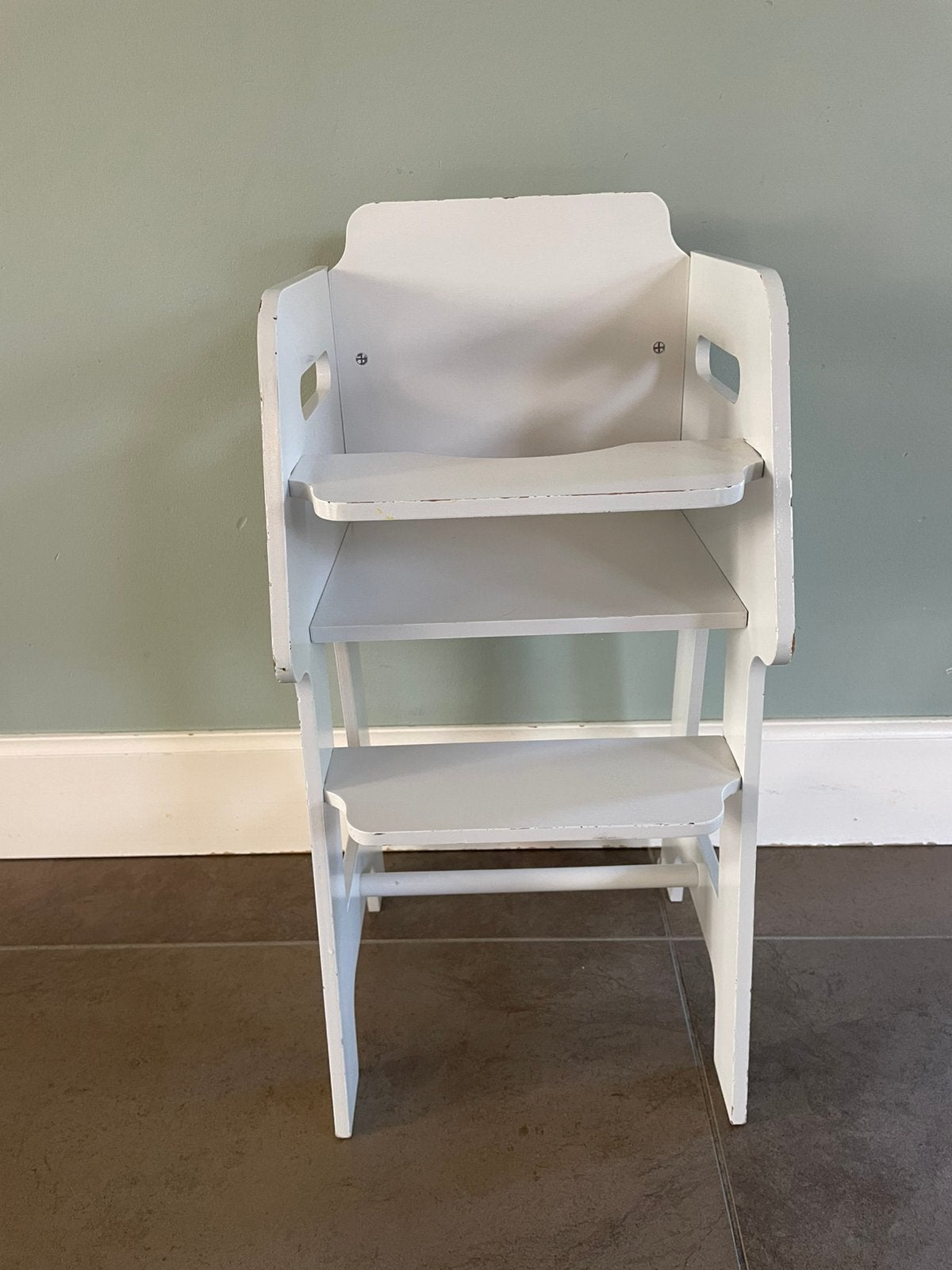 Houten poppeneetstoel, Kinderen en Baby's, Ophalen of Verzenden, Gebruikt, Babypop