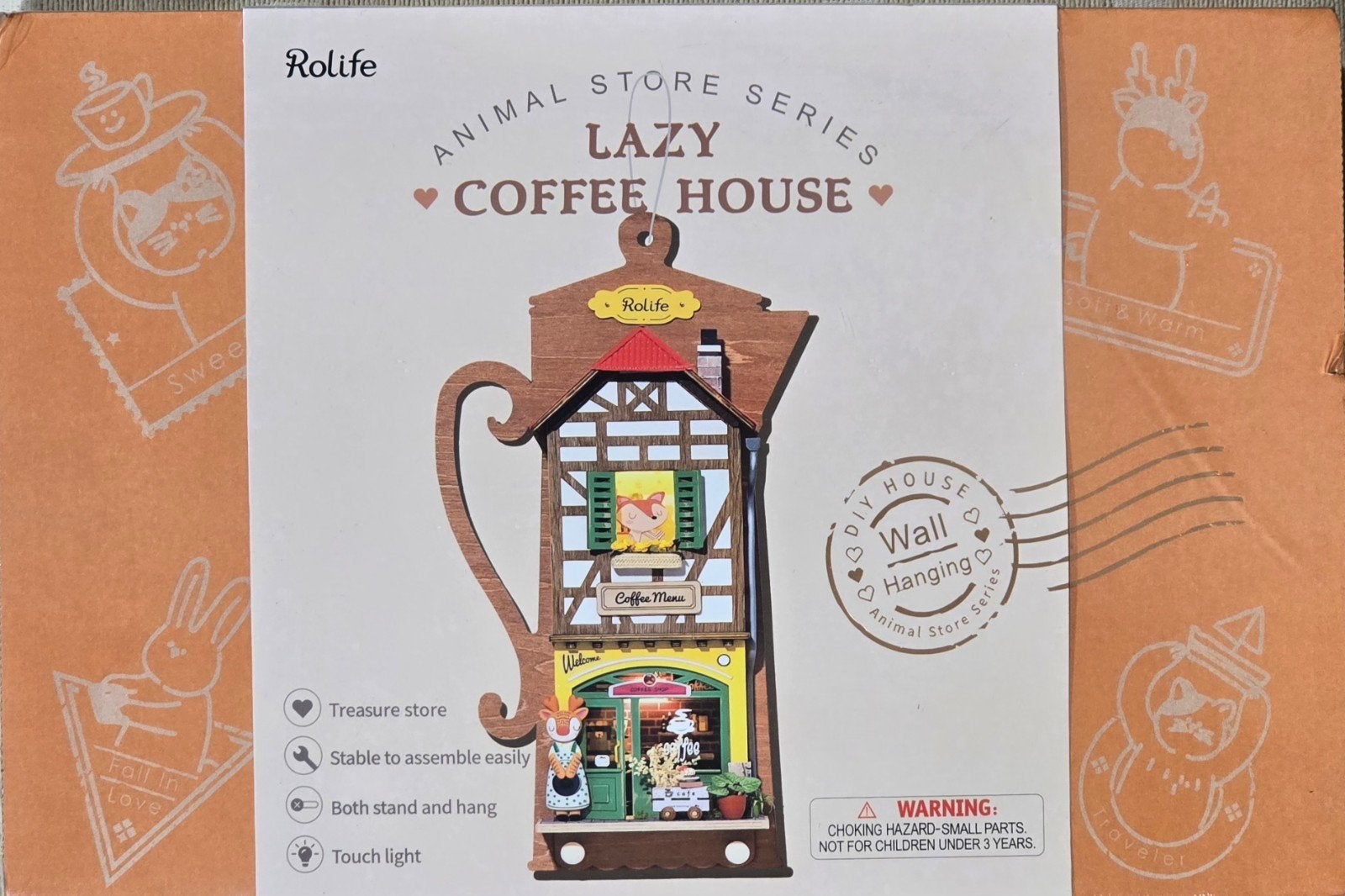 Rolife Lazy Coffee House DIY Houten Knutselset, Hobby en Vrije tijd, Knutselen, Ophalen of Verzenden