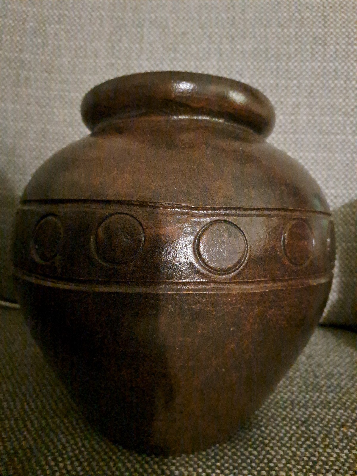 Vintage Sibon Aardewerk vaas - Rustiek Bruin, Ophalen