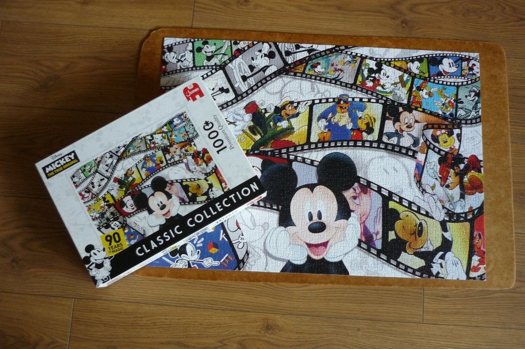Jumbo Disney '' MICKEY THE TREU ORIGINAL ''90 years of magic, Ophalen, 500 t/m 1500 stukjes, Gebruikt, Legpuzzel