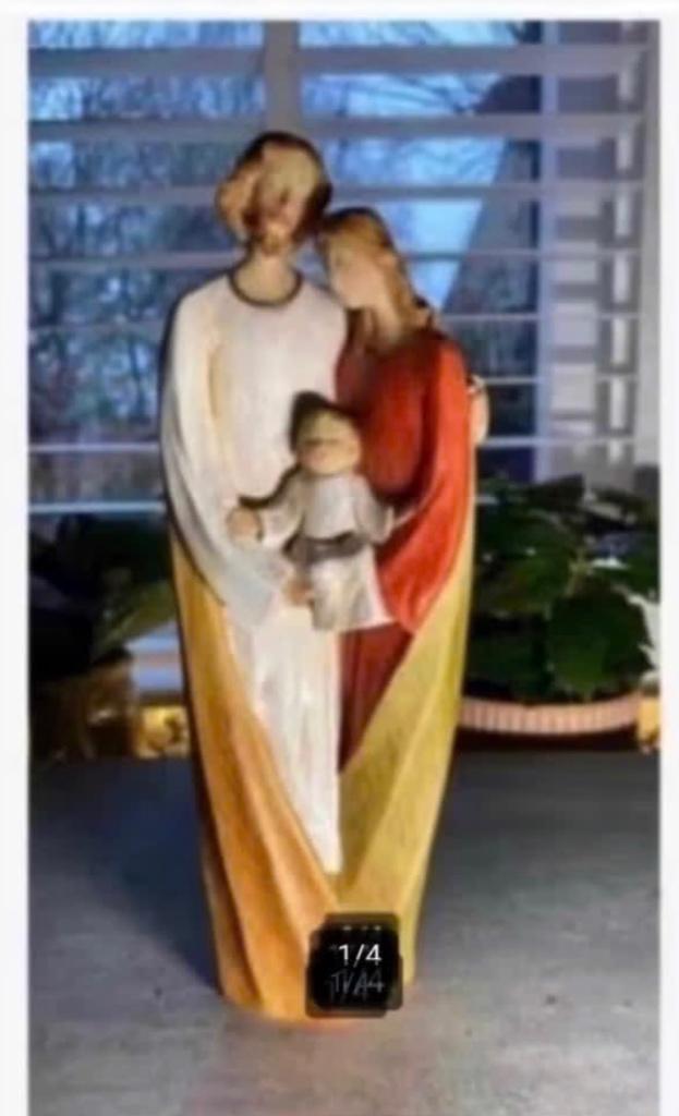 Prachtig beeld Jozef Maria Jezus, 22 cm, Polyresin, Antiek en Kunst, Ophalen of Verzenden