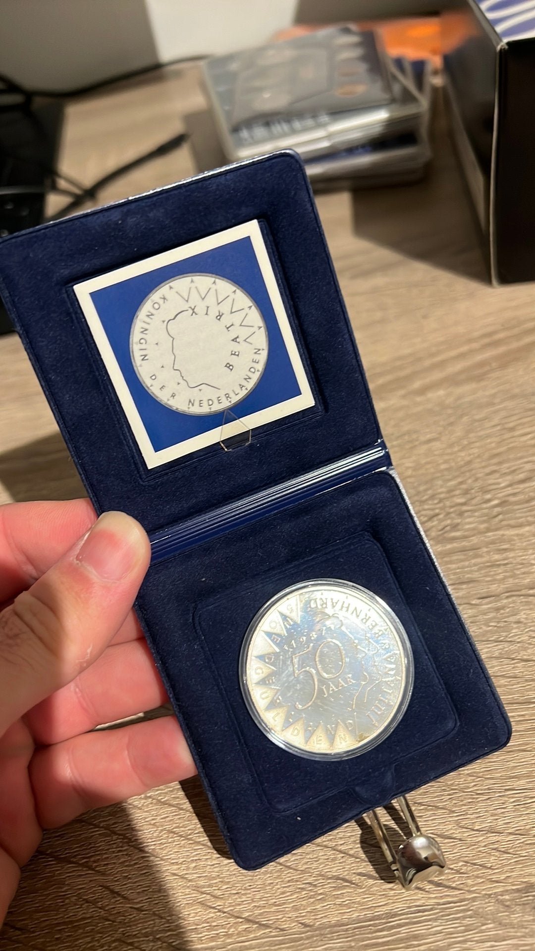 Nederland 50 Gulden 1987 Juliana & Bernhard Zilver FDC, Postzegels en Munten, Munten | Nederland, Ophalen of Verzenden, Koningin Beatrix