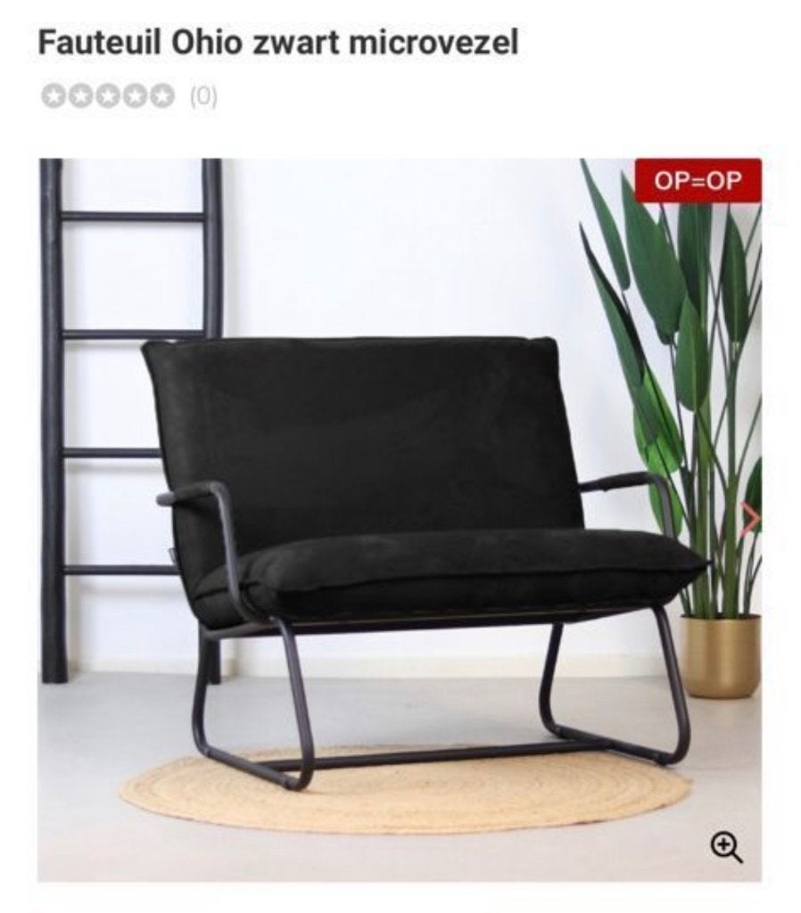 Bronx71 fauteuil velvet Paris Antraciet, Ophalen, Gebruikt, 75 tot 100 cm, 50 tot 75 cm