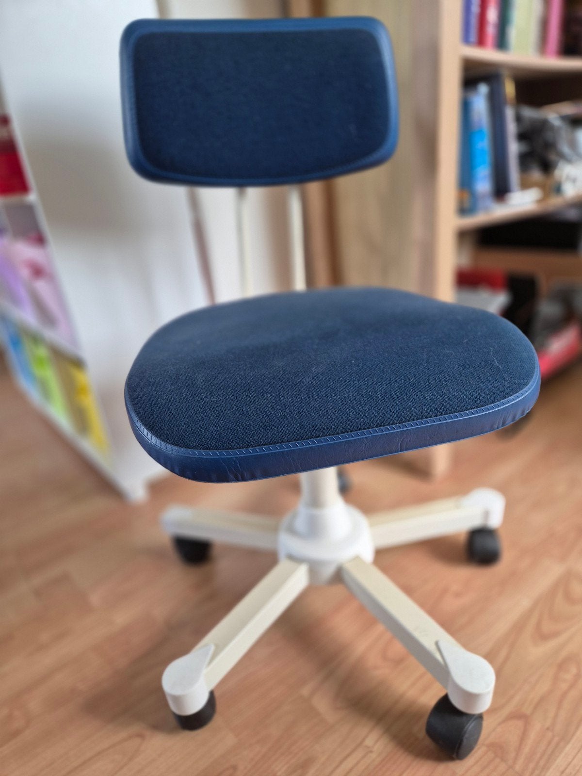 Vintage kinderbureaustoel jaren '80 - Blauw, Ophalen, Gebruikt, Blauw, Bureaustoel