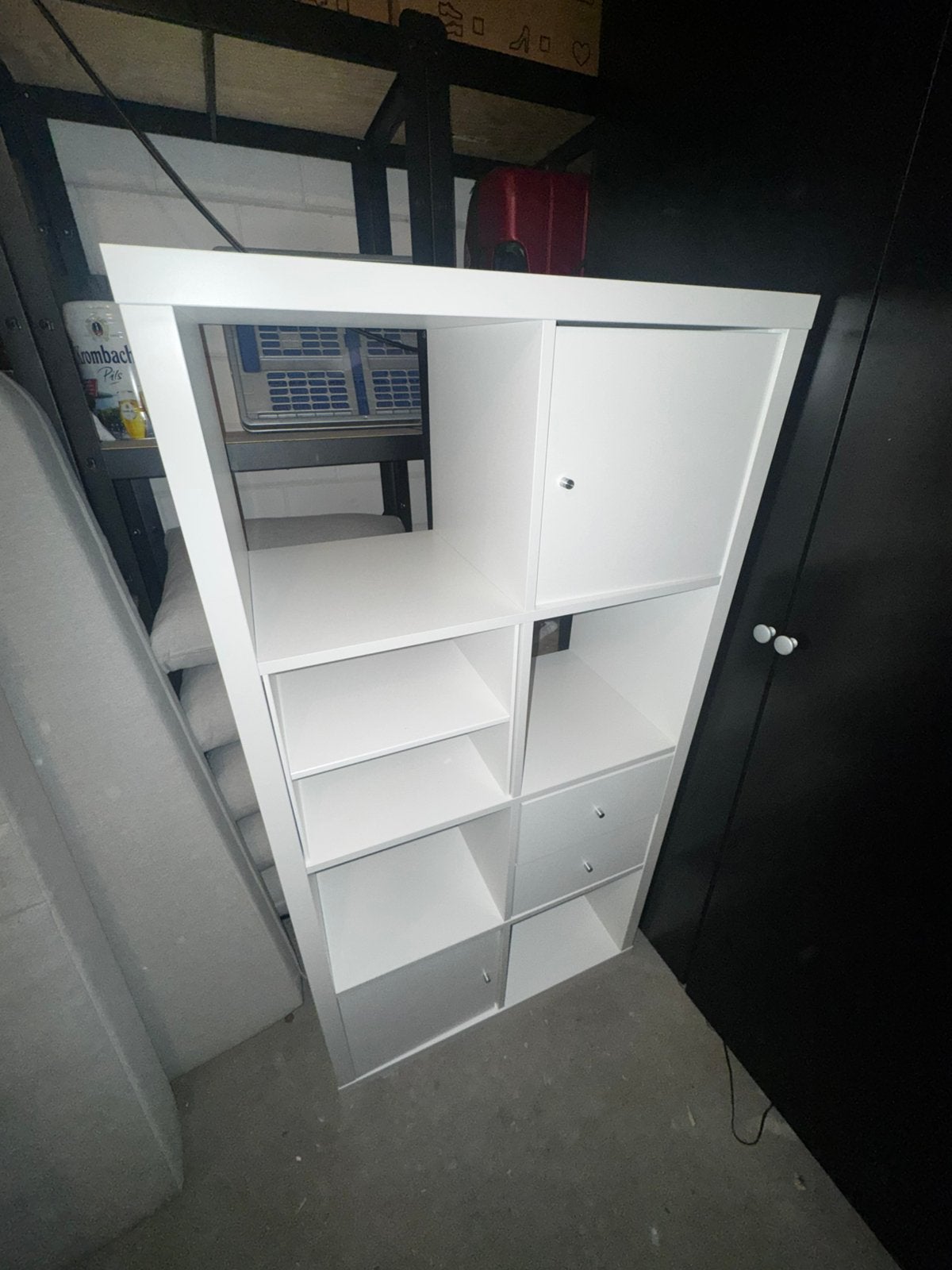 IKEA KALLAX 2x4 wit met lades & kastje – zo goed als nieuw, Ophalen, Zo goed als nieuw, 25 tot 50 cm, Minder dan 100 cm