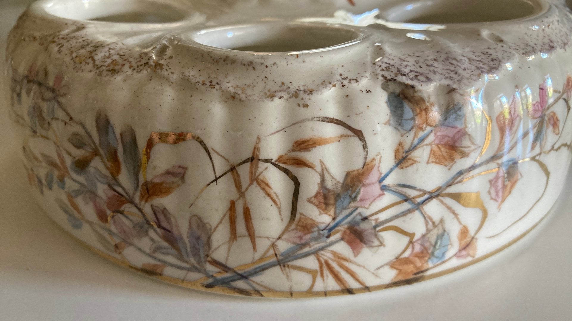 Oud Eierrekje Mandje Egg Carrier Franz Anton Mehlem c 1880s, Antiek en Kunst, Antiek | Keramiek en Aardewerk, Ophalen