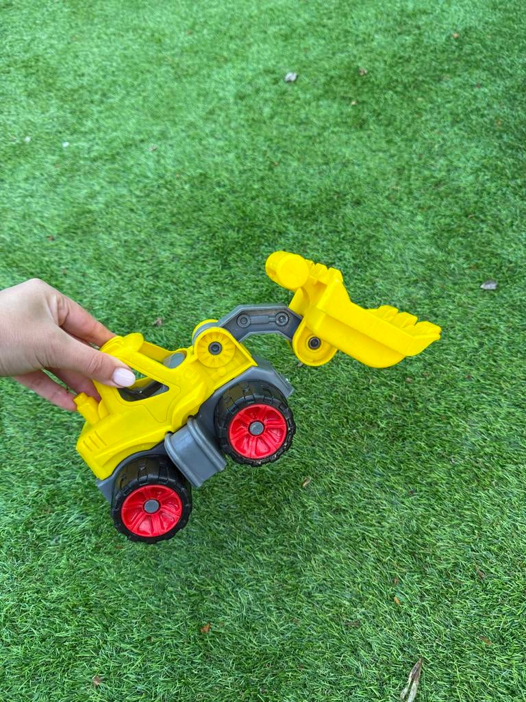Gele speelgoed graafmachine voor kinderen, Ophalen, Gebruikt