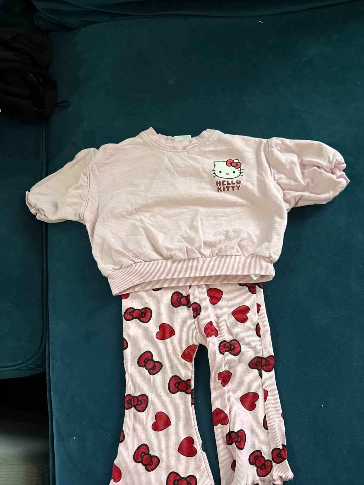 Leuk Hello Kitty setje maat 74, Ophalen of Verzenden, Gebruikt, Meisje