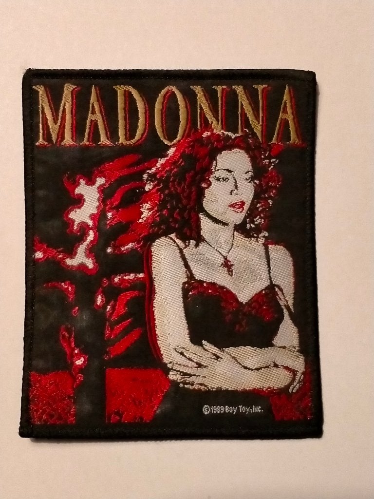 Madonna Queen of pop 1989 vintage muziek patch embleem, Ophalen of Verzenden, Nieuw, Kleding