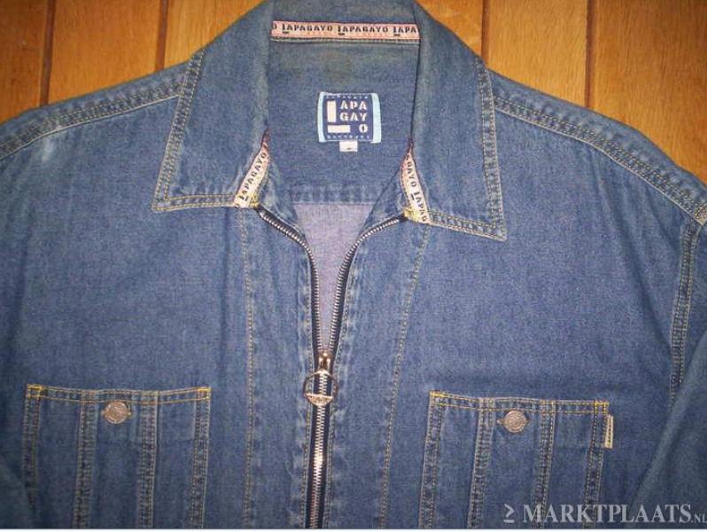 LAPAGAYO spijkerbloes maat S, Kleding | Dames, Maat 38/40 (M), Blauw, Lapagayo, Ophalen of Verzenden