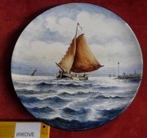 OUD * SFEERVOL WANDBORD ZEILSCHIP * Kleurrijk *, Verzenden