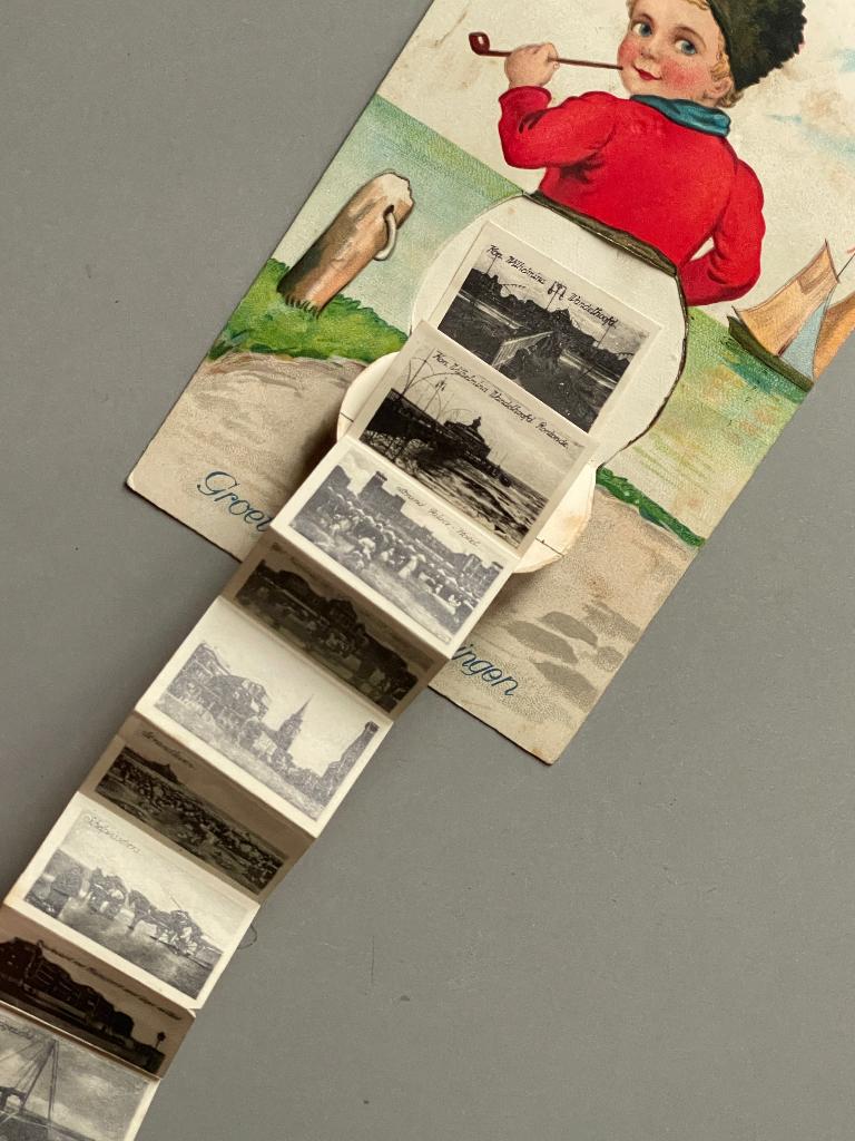 Ansichtkaart leperello met de Groeten uit Scheveningen , Verzamelen, Ansichtkaarten | Nederland, Ophalen of Verzenden, 1920 tot 1940