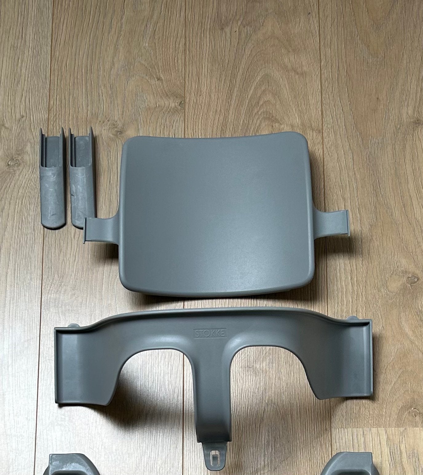 Stokke Tripp Trapp babyset V3 met gliders storm grey, Kinderen en Baby's, Kinderstoelen, Ophalen of Verzenden, Zo goed als nieuw