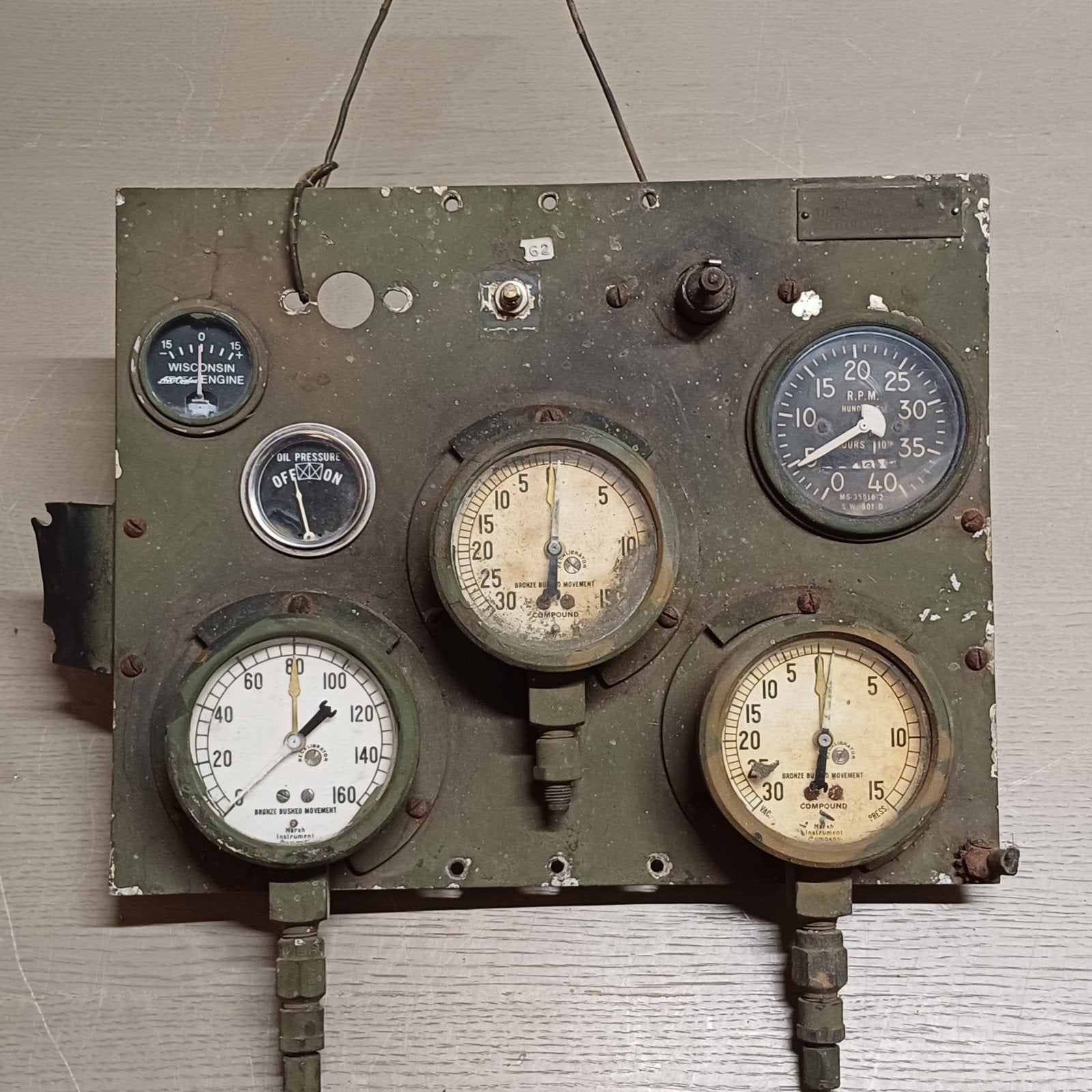 INDUSTRIËLE METER INSTRUMENTENPANEEL, Antiek en Kunst, Ophalen of Verzenden