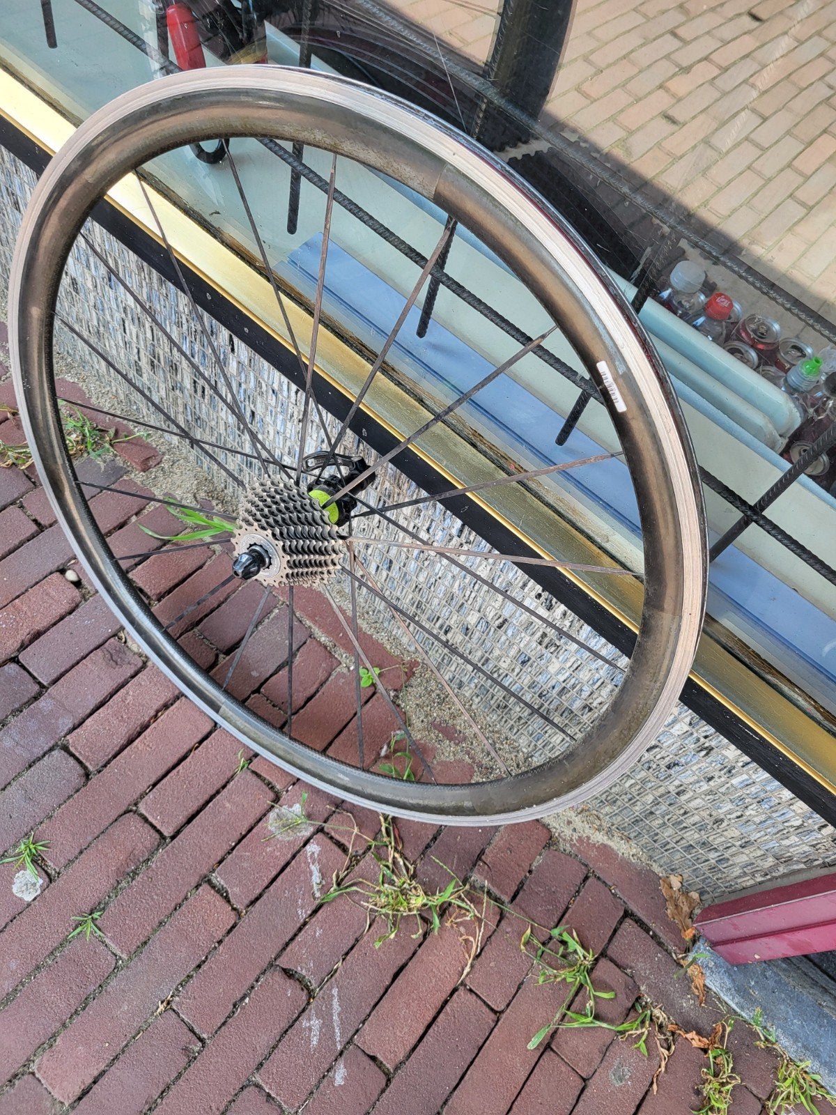Achterwiel Sram alu carbon velg, Wiel, Ophalen of Verzenden, SRAM, Racefiets