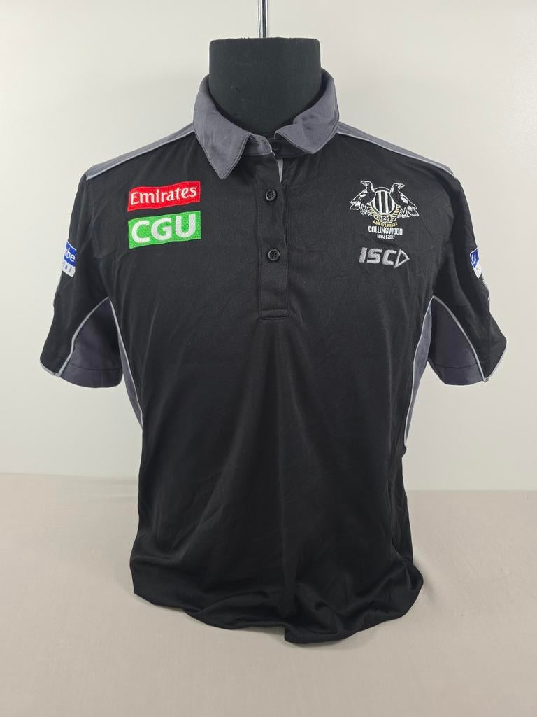Collingwood Magpies ISC Polo Shirt Maat M, Verzenden, Zwart, Zo goed als nieuw, Info@iscsport.com