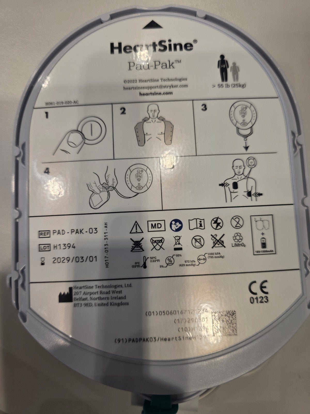 AED Heartsine Samaritan 350P, Ophalen of Verzenden, Zo goed als nieuw