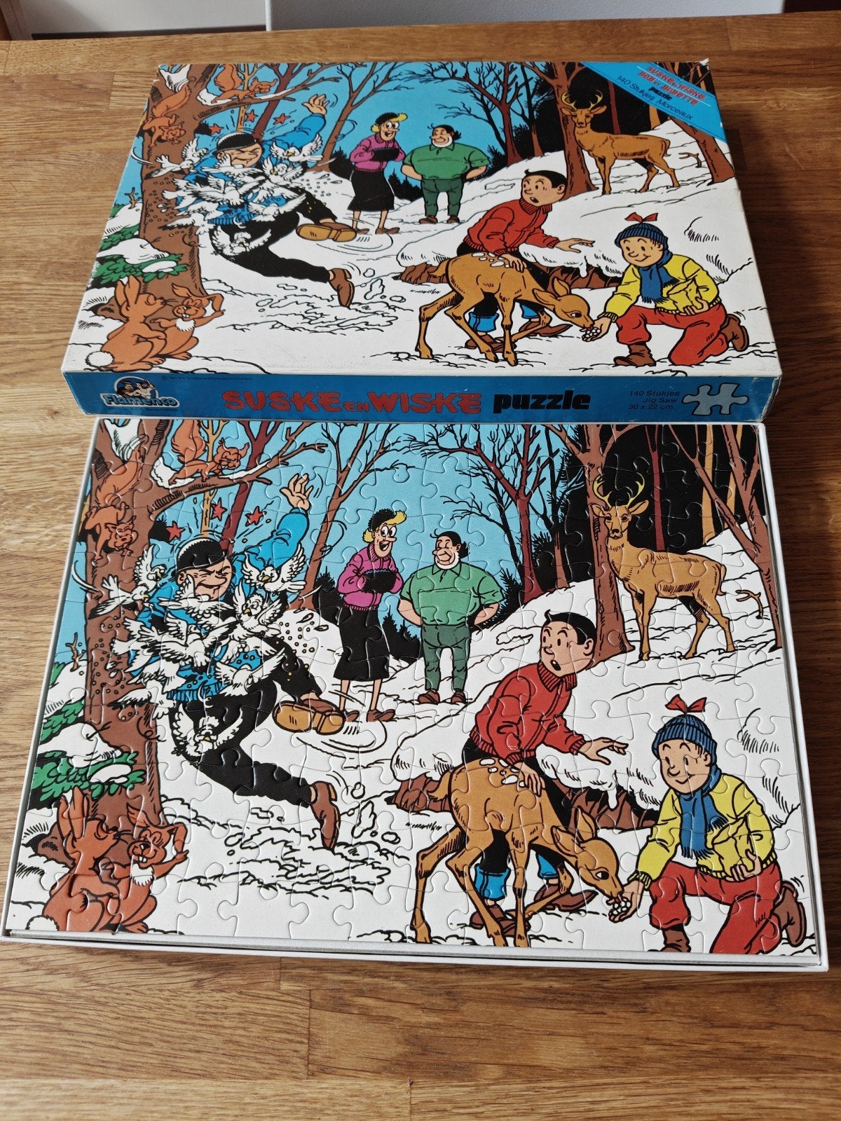 Suske en Wiske Puzzel - Wintertafereel, Ophalen, Minder dan 500 stukjes, Gebruikt, Legpuzzel