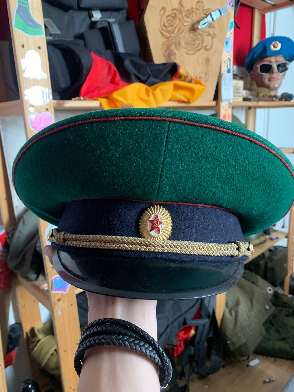 Soviet / Russisch grenswachten pet mt57, Ophalen of Verzenden, Landmacht, Nederland, Helm of Baret
