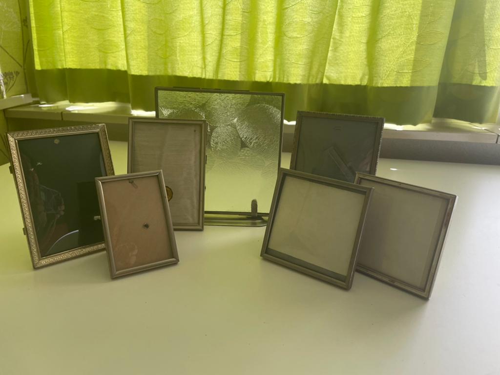 Diverse verzilverde fotolijstjes, Ophalen of Verzenden, Gebruikt