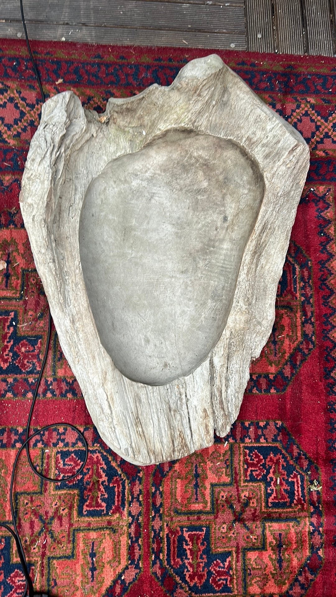 Houten grote schaal, Ophalen of Verzenden, Gebruikt, Ovaal, Hout