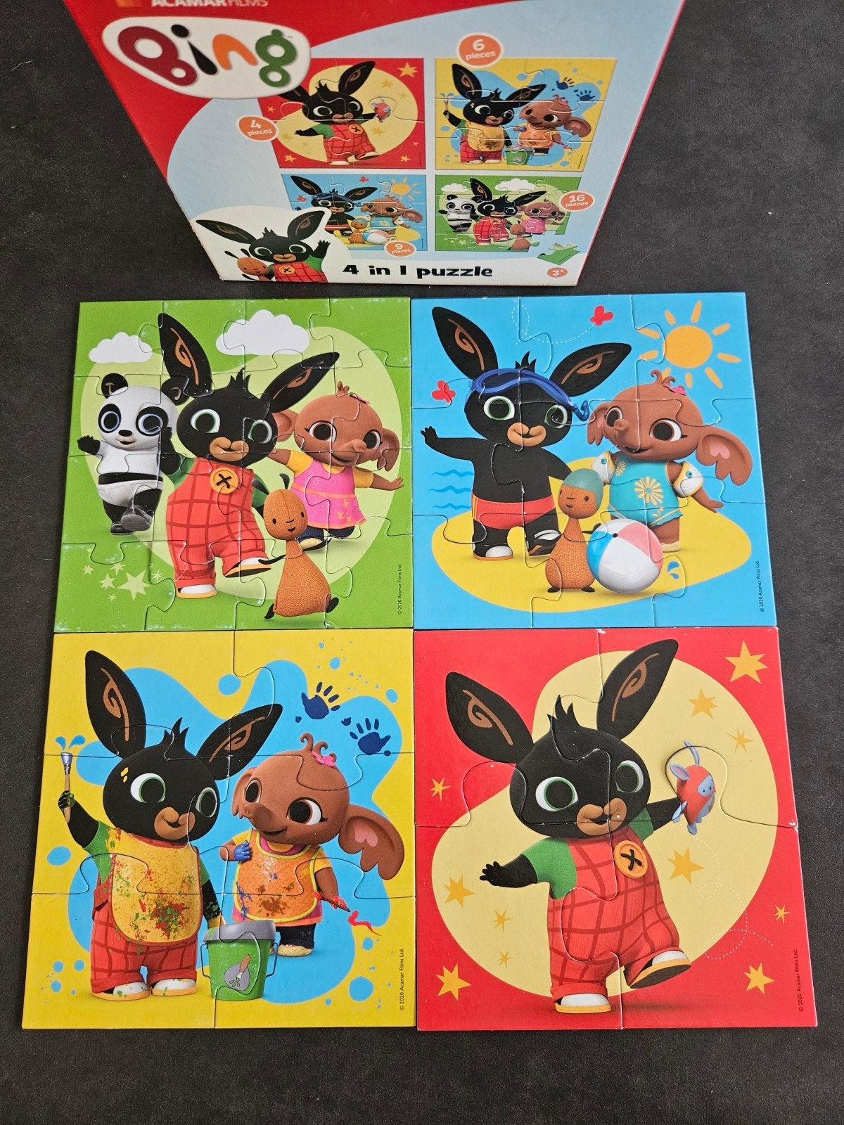 Bing 4-in-1 Puzzel voor Peuters en Kleuters, Ophalen of Verzenden, 10 tot 50 stukjes, Zo goed als nieuw, 2 tot 4 jaar
